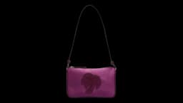 Satin Palm Shoulder Bag Purple