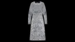 Metallic Midi Dress - Silver
