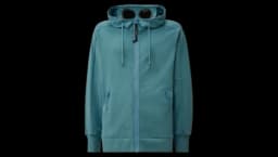 Diagonal Raised Fleece Goggle Sweatshirt - Aegean Blue