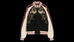 Embroided Bomber Jacket - Black/Brown/White