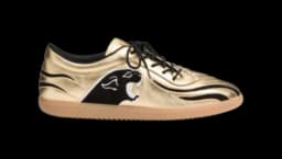 icky Laminated Nappa Low-Top Sneakers - Gold
