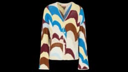 Patterned Knitted Cardigan - Multicolor