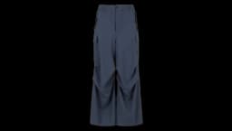 Wool Cargo Pants with Logo Symbol - Grey