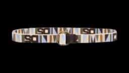 Geometric-Print Belt - Light Beige/Multicolour