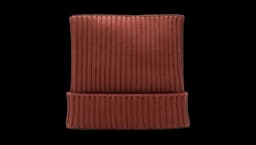 Ribbed Beanie - Terracotta Red