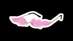 Flame Glasses Sticker