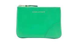 Classic Calf Leather Wallet - Emerald Green/Off-White