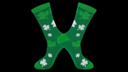 St. Patricks Day Shamrock Socks - Green/White