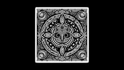 Celtic Cat Design Sticker