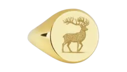 Celtic Engraved Knot Deer Ring - Sterling Silver