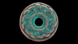 Celtic Bezel Concho In Copper Patina