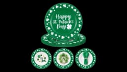 St. Patrick’s Day Plastic Charger Plates 6 Pack