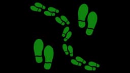 Leprechaun Footprint Floor Decals Stickers 25 Pack