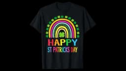Happy St. Patrick’s Day T-Shirt - Black/Multicolor