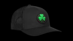 Embroided Clover Patch Cap - Black