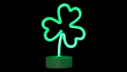 Clover Shaped Neon Sign Light - Green