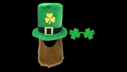 St. Patrick's Day Top Hat Beard Four Leaf Clover Glasses