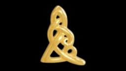 Failte Celtic Symbol Lapel Pin - Gold