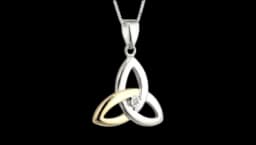 Diamond Trinity Knot Pendant - Gold/Silver
