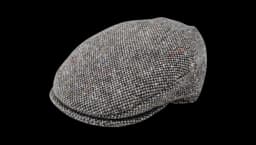 Traditional Irish Tweed Wool Vintage Cap - Grey