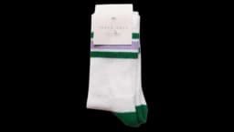 Sports Sock - White/Green/Purple Stripes