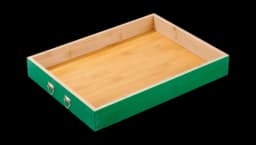 St. Patrick’s Day Wooden Snack Trays With Strap - Green/Black