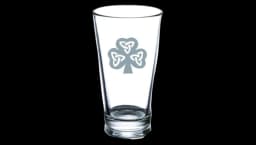 Irish Shamrock Laser Etched Engraved Beer Glass 474ml