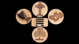 Oak Drink Coasters Set Of 4
