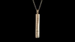 Ogham Dóchas Pendant Gold - Solid 14ct Yellow Gold