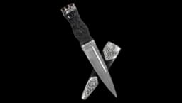 Tay Sterling Silver Stone Top Sgian Dubh