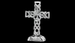 Celtic Design Glass Cross