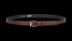 Leather Belt - Brown/Bronze