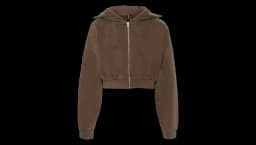 Cropped Hoodie - Chocolate Brown