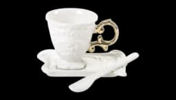 Wares Embossed-Baroque Coffee Cups Set Of 2