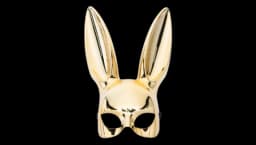 Mirror Bunny Mask - Gold-Tone