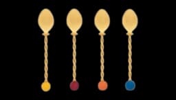 Torchon Dessert Spoon Set Of 4 - Gold-Tone