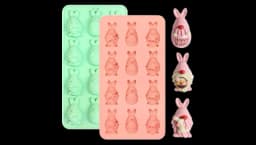 Easter Chocolate Bunny Silicone Molds Set Of 2