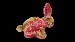 Bunny Embroidered Soft Toy - Colar Red