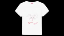 Bunny-Print T-Shirt - White/Red