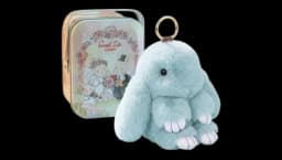 Soft Fluffy Plush Rabbit Easter Keychain - Blue
