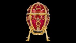 Imperial Rosebud Easter Egg - Red Pre-Owned