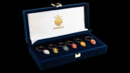Imperial Enamel Egg Wine Charms Set Of 6 Pre-Owned