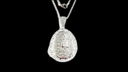 Egg Diamond Pendant Necklace