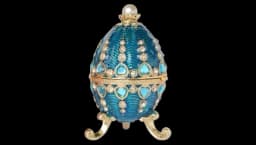Bejeweled Castle Easter Egg Trinket Box - Multicolor