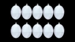 Fillable Easter Eggs Pack Of 10 - Clear