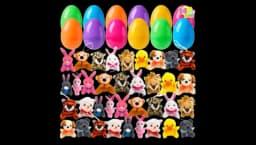 Pre-Filled Easter Eggs With Plush Animal Toys Set Of 36