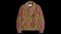 Floral Bomber Jacket - Green/Pink