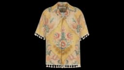 Apres L'Hiver Print Linen Shirt - Yellow