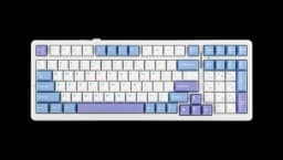 F99 Wireless Mechanical Keyboard - White/Pastel Blue/Pastel Pink