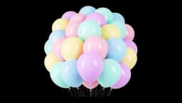 Balloons Set Of 66 - Pastel Multicolor